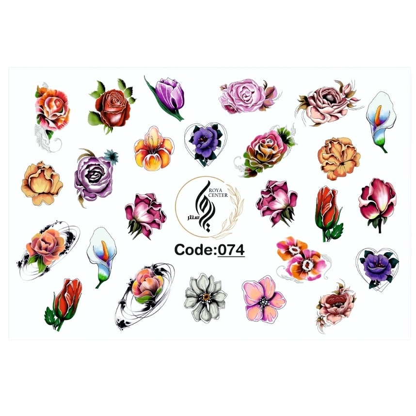  برچسب لنز ناخن مدل 074