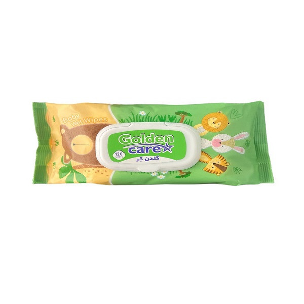 دستمال مرطوب گلدن کر مدل سنسی گرین بسته 120 عددی