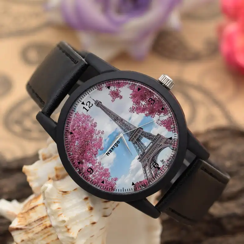 ساعت مچی عقربه ای ناکسیگو مدل برج ایفل کد LF11677