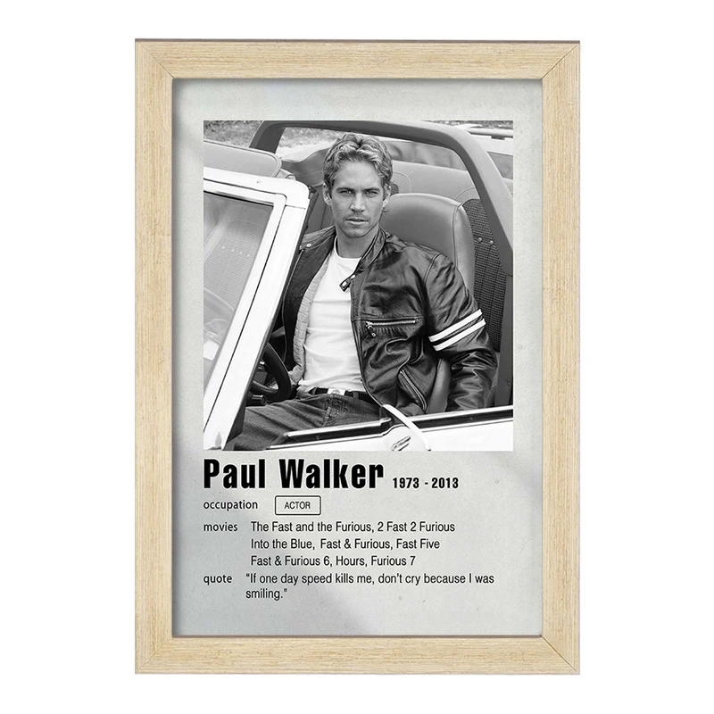 تابلو خندالو مدل پل واکر (Paul Walke) کد F11202