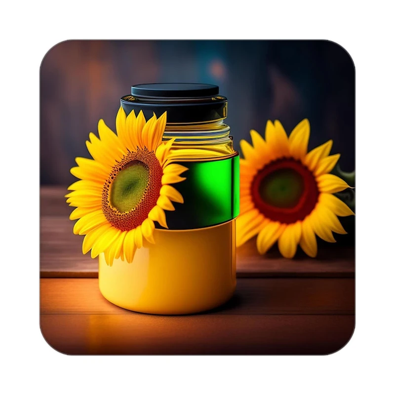 زیر لیوانی کاکتی طرح گل مدل mp19812