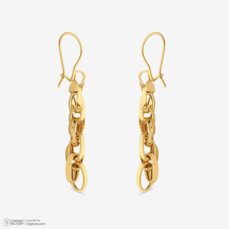 گوشواره عصایی طلا 18 عیار زنانه جواهری راز مدل AMG5016 - 5