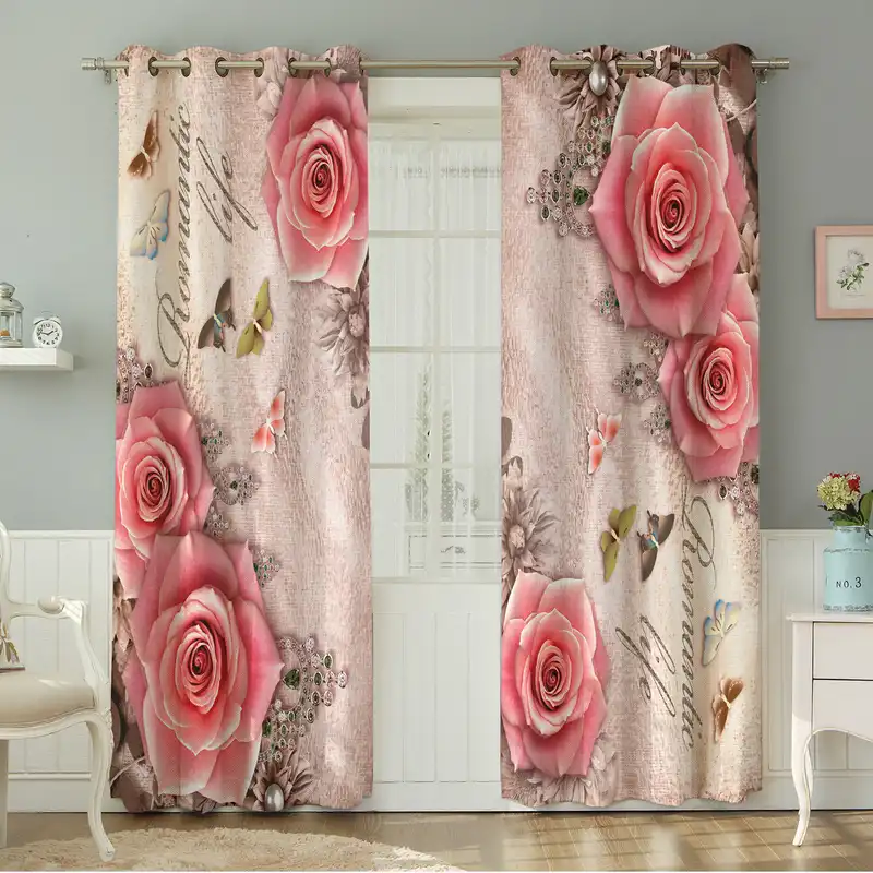 پرده نیروانا طرح گل مدل مخمل کد 5032سایز 140×280 سانتی متر