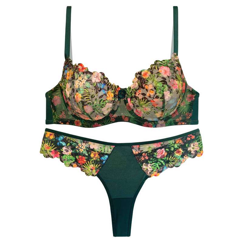 ست شورت و سوتین زنانه نوشه پوش کد 84009 رنگ سبز