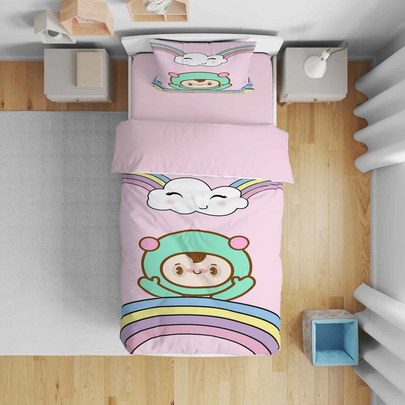 سرویس روتختی مدل کارتونی 5335 تکنفره 5 تکه