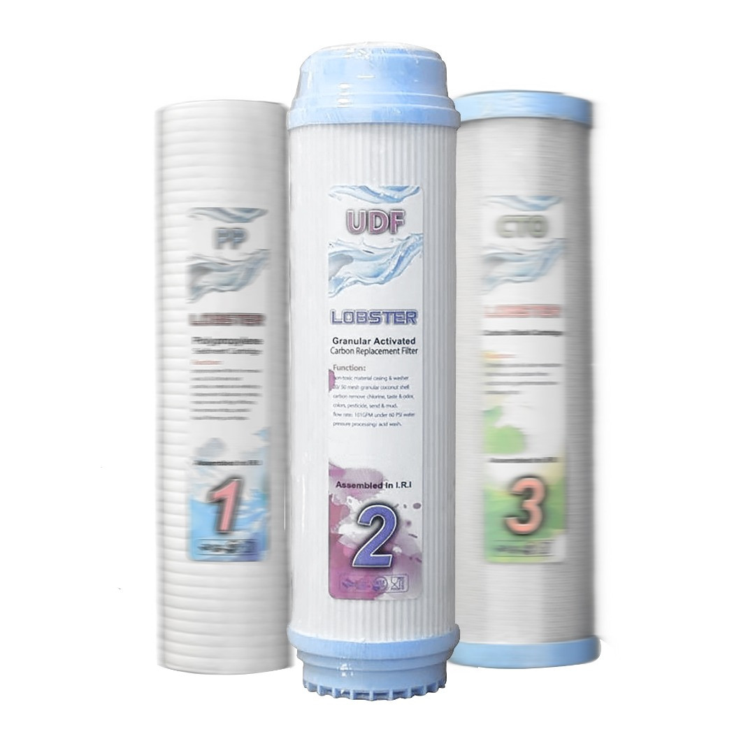 فیلتر دستگاه تصفیه کننده آب لابستر مدل LT42 مجموعه 3 عددی به همراه فیلتر گلدتورای مدل 75G