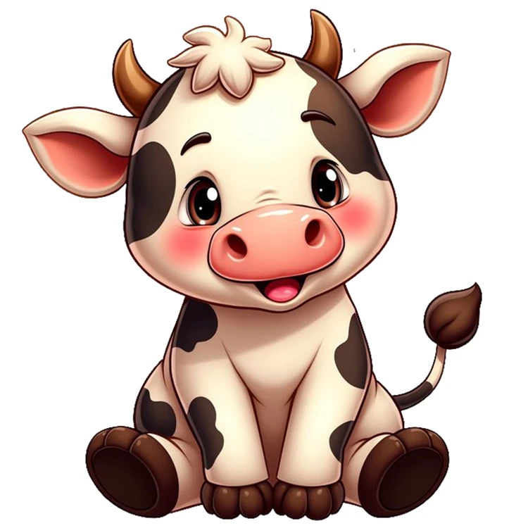 استیکر پارچه و لباس پاد آفرین مدل گاو کد DKST627