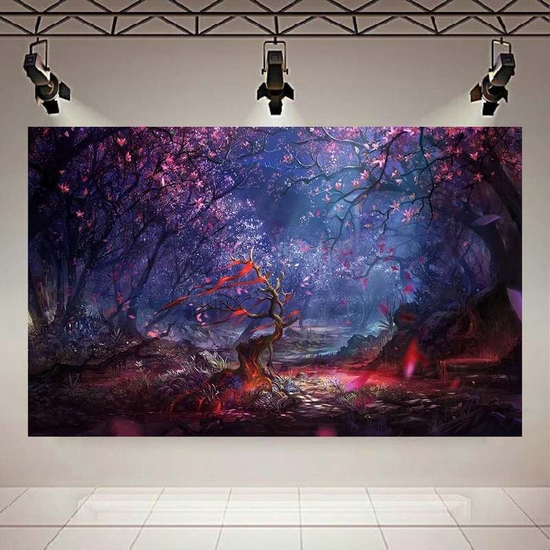  تابلو بوم طرح انتزاعی درخت مدل شکوفه کد AR3058326