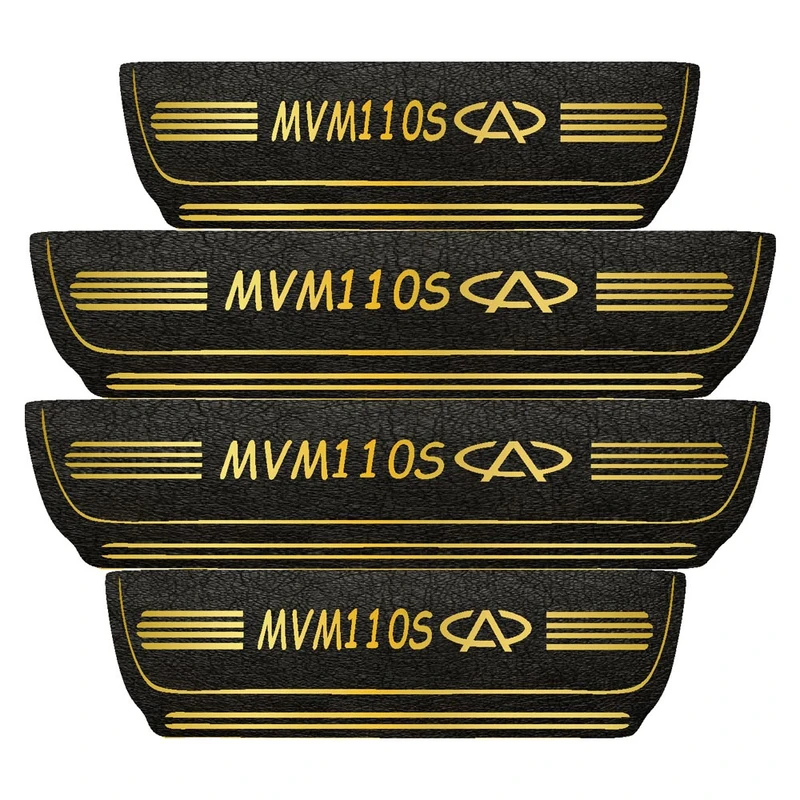 برچسب پارکابی خودرو مهدیار طرح چرم کد pkT1066 مناسب برای MVM 110S بسته 4 عددی