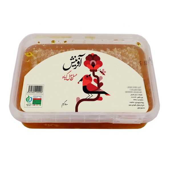 عسل طبیعی چند گیاه با موم آفرینش - 800 گرم