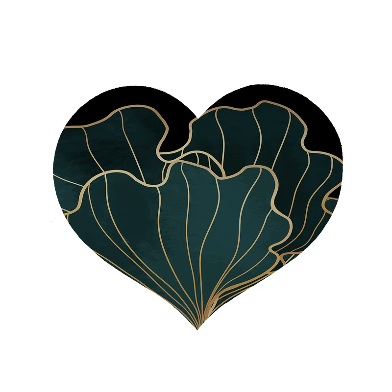 پادری مدل قلب طرح گل کد8997 سایز 90x90 سانتی متر