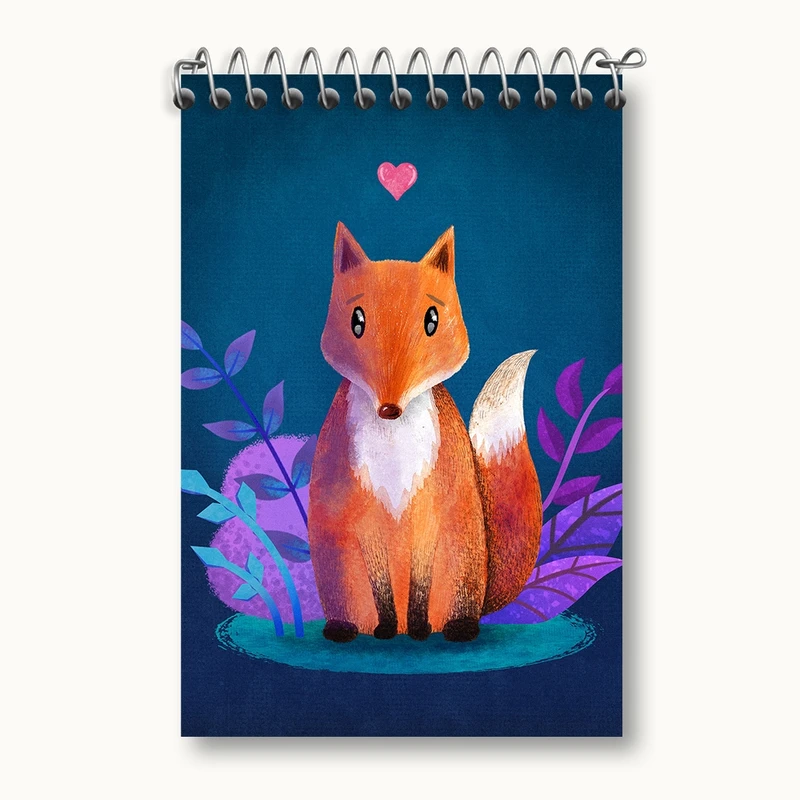 دفتر یادداشت 50 برگ خندالو مدل روباه کد F932