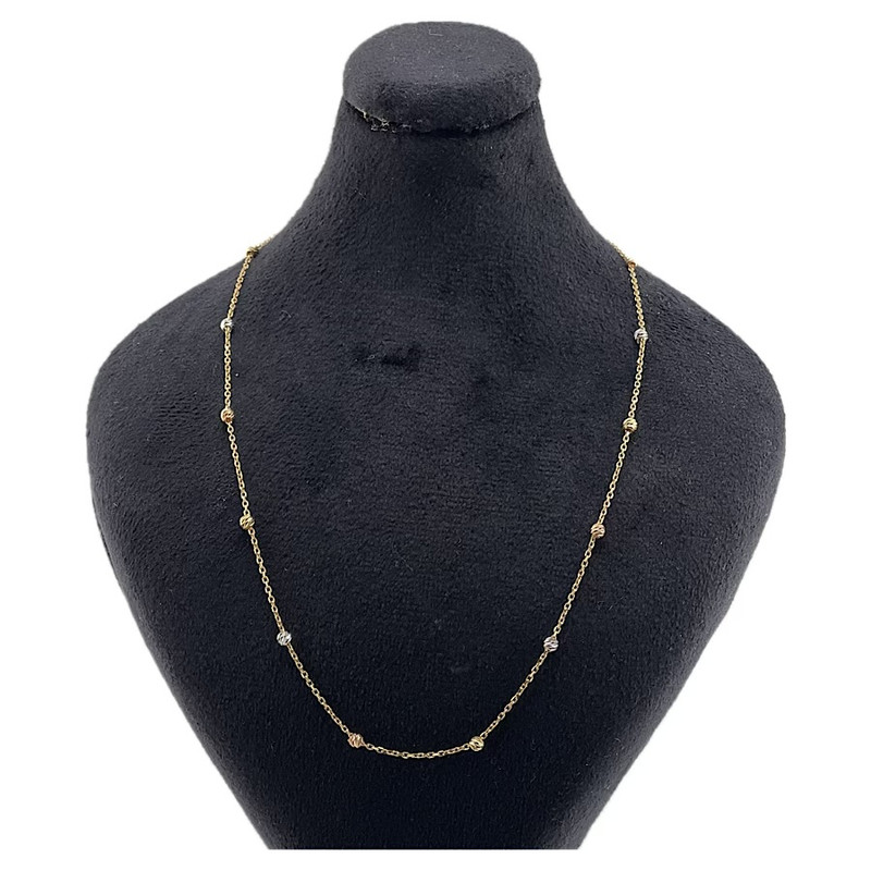 گردنبند طلا 18 عیار زنانه رستا گالری مدل البرنادو 14030224