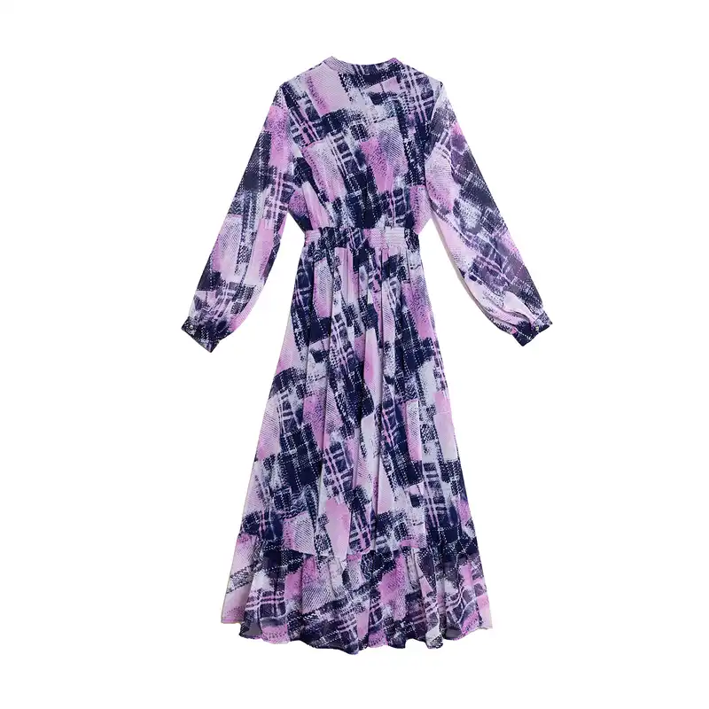 پیراهن زنانه برنس مدل تیام رنگ بنفش