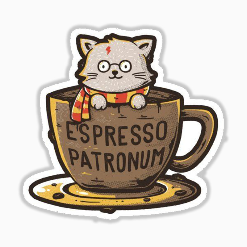 استیکر لپ تاپ و موبایل بووم طرح گربه هری پاتر کد mm7