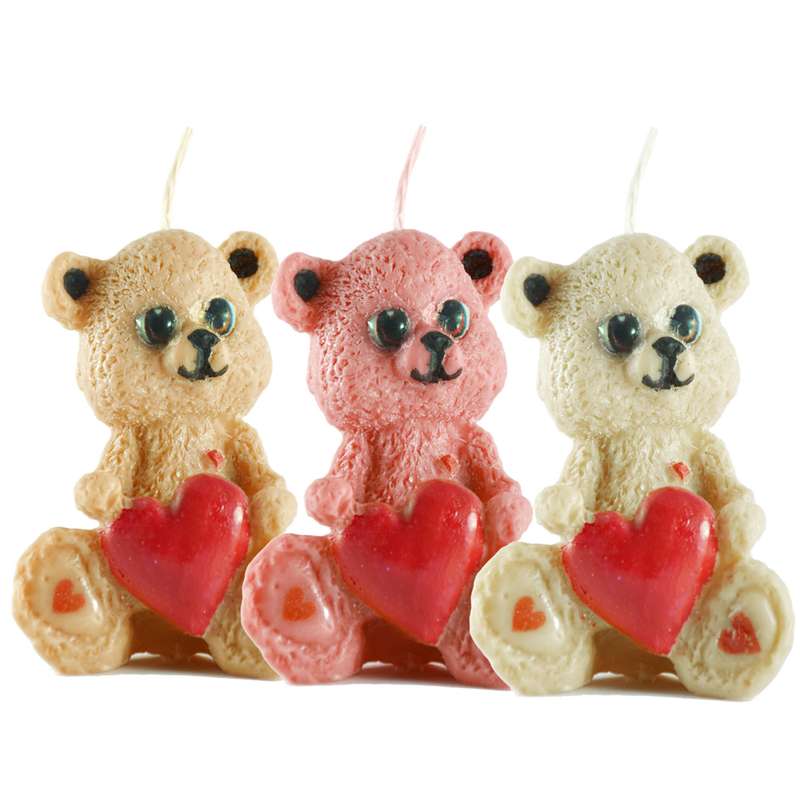 شمع مدل خرس مجمعه 3 عددی