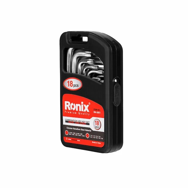 مجموعه 18 عددی آچار آلن و ستاره ای رونیکس مدل R2051H