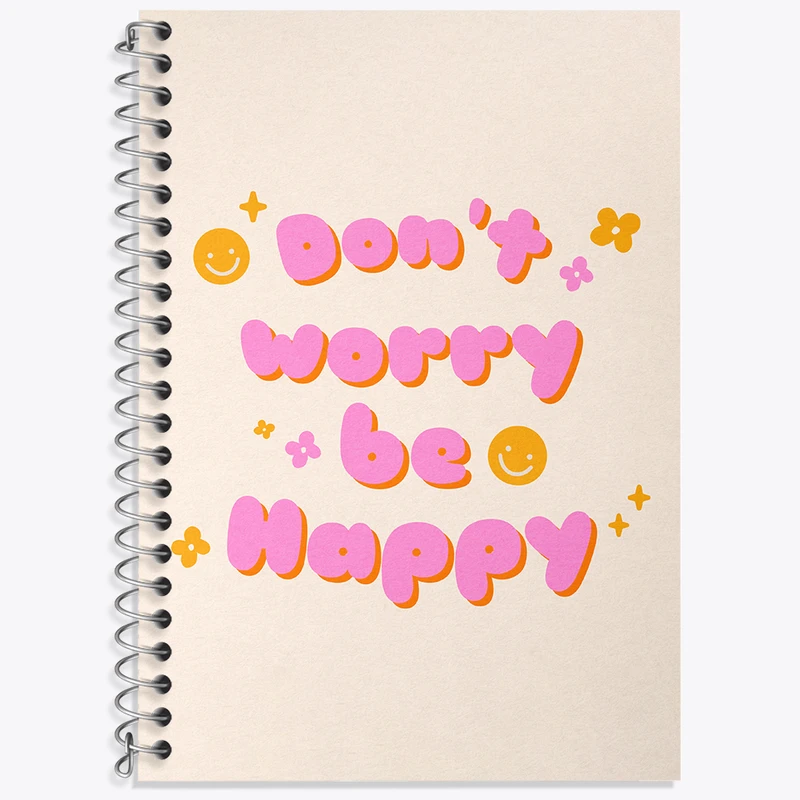دفتر لغت 50 برگ خندالو طرح Don't Worry Be Happy کد N2348