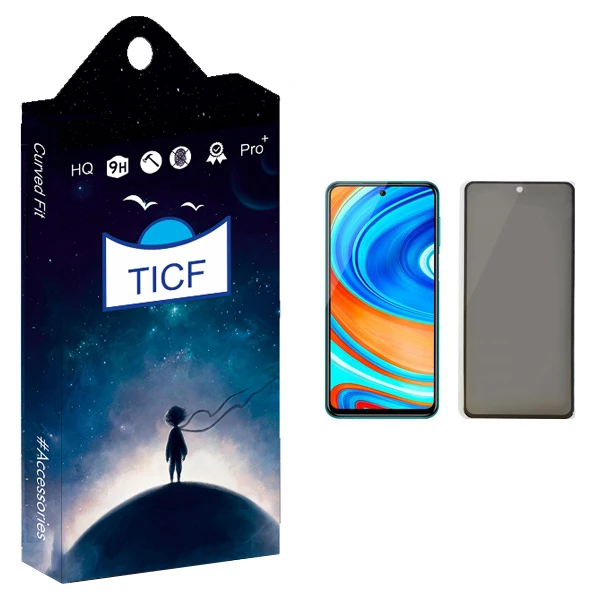 محافظ صفحه نمایش حریم شخصی تی ای سی اف مدل +HD مناسب برای گوشی موبایل شیائومی Redmi Note 9 Pro