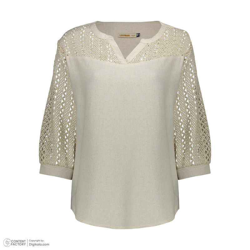 بلوز آستین بلند زنانه مدل گیپور چهارفصل ساده کد 7799