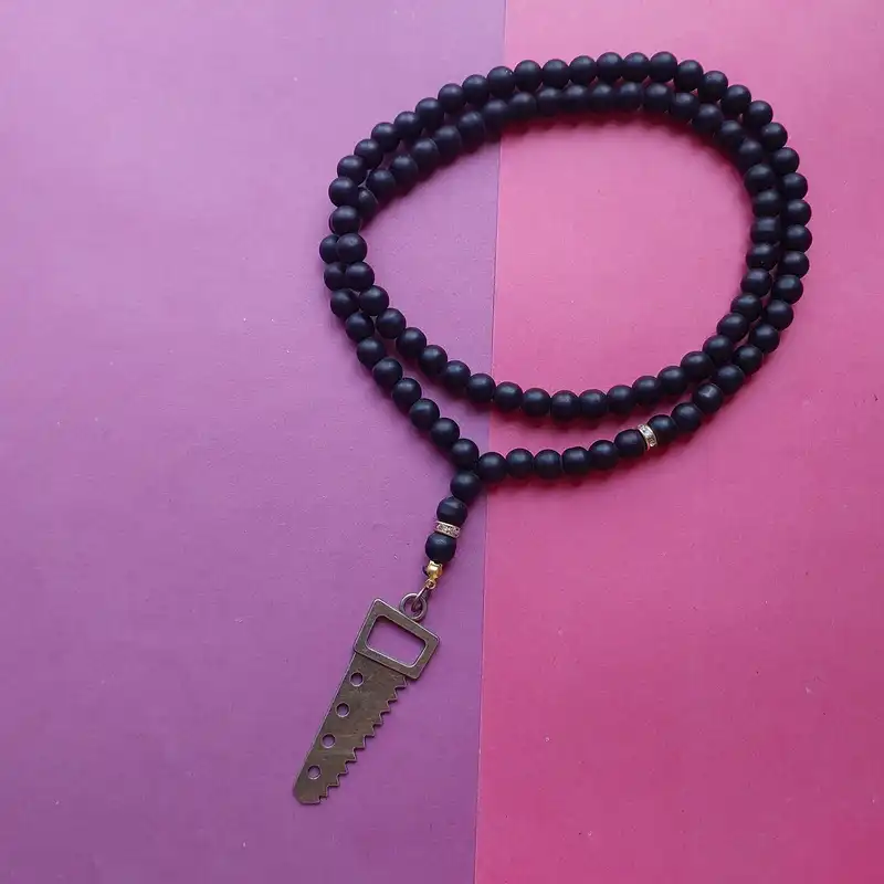 گردنبند مردانه مدل اره کد NC018