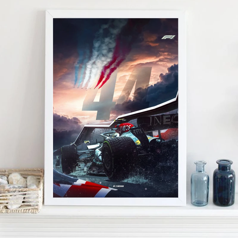 تابلو مدل فرمول یک لوئیس همیلتون Hamilton کد LA-F1G1004