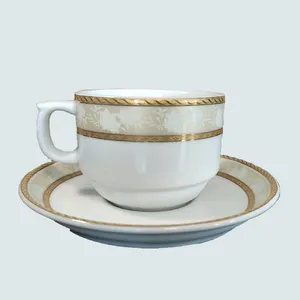 سرویس چای خوری 8 پارچه توس چینی مدل N-GOLD