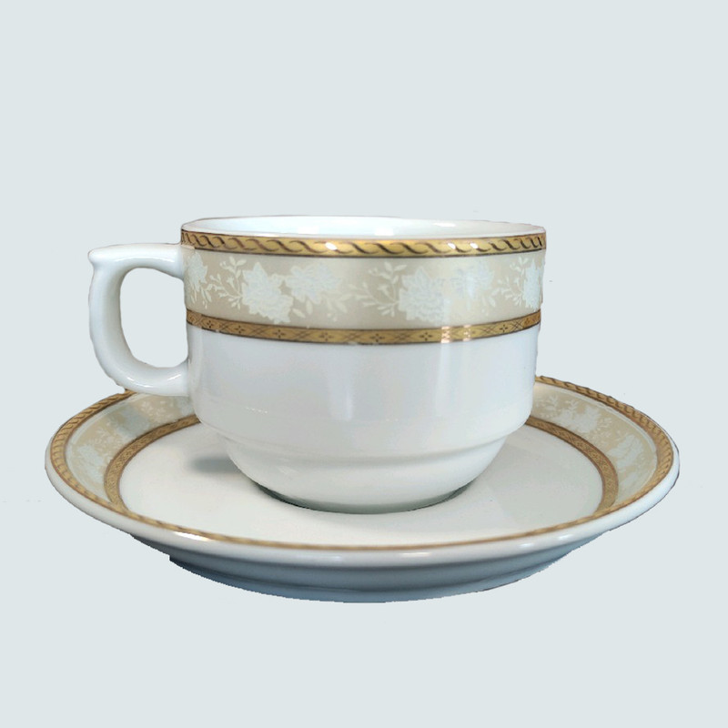 سرویس چای خوری 8 پارچه توس چینی مدل N-GOLD