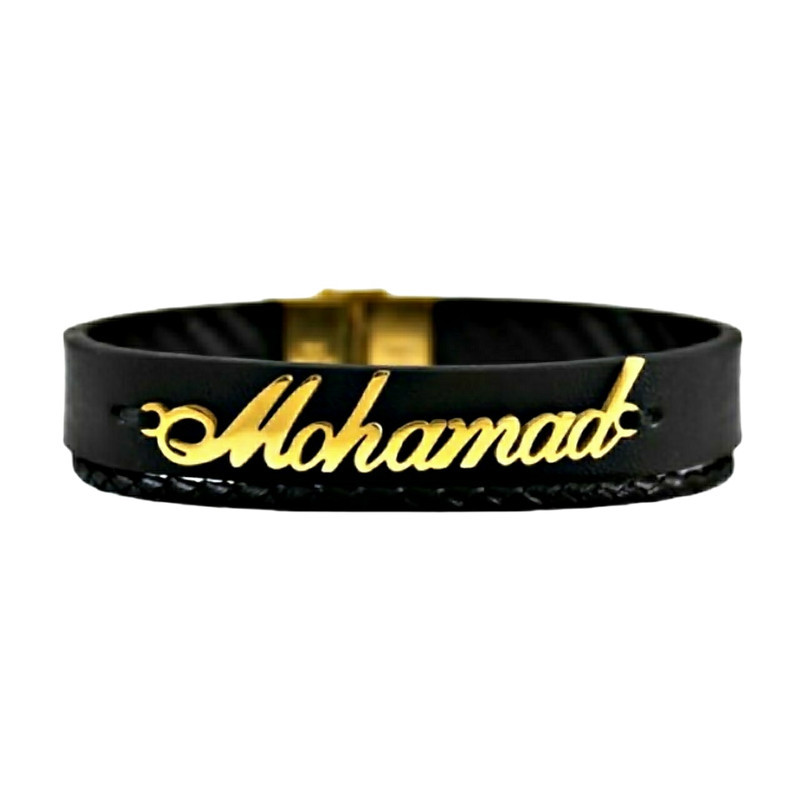 دستبند طلا 18 عیار زنانه الن نار مدل محمد کد N103
