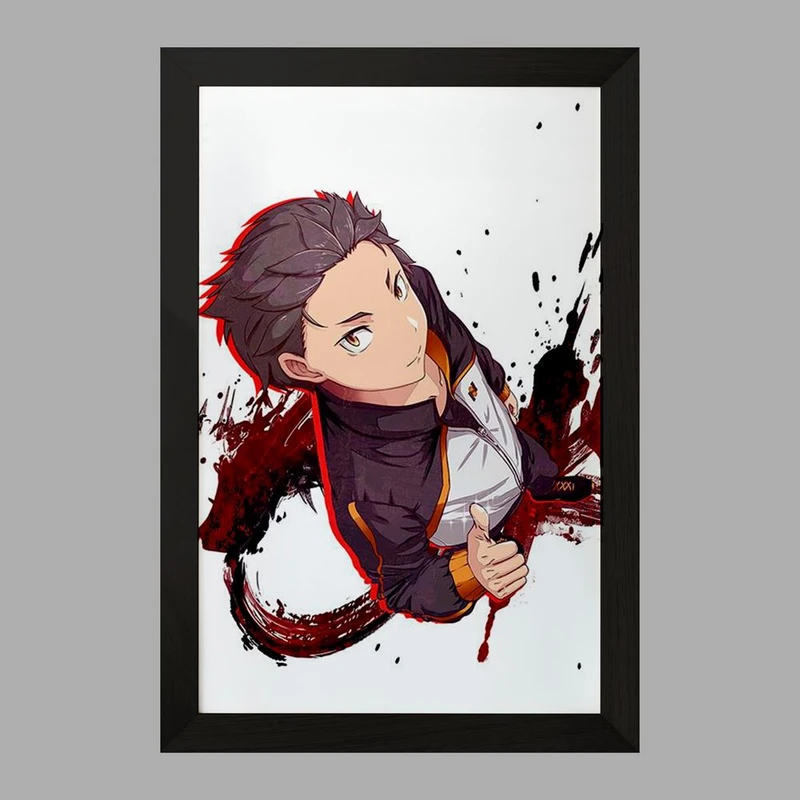 تابلو خندالو مدل ناتسوکی سوبارو انیمه ری زیرو ReZero   کد 12855