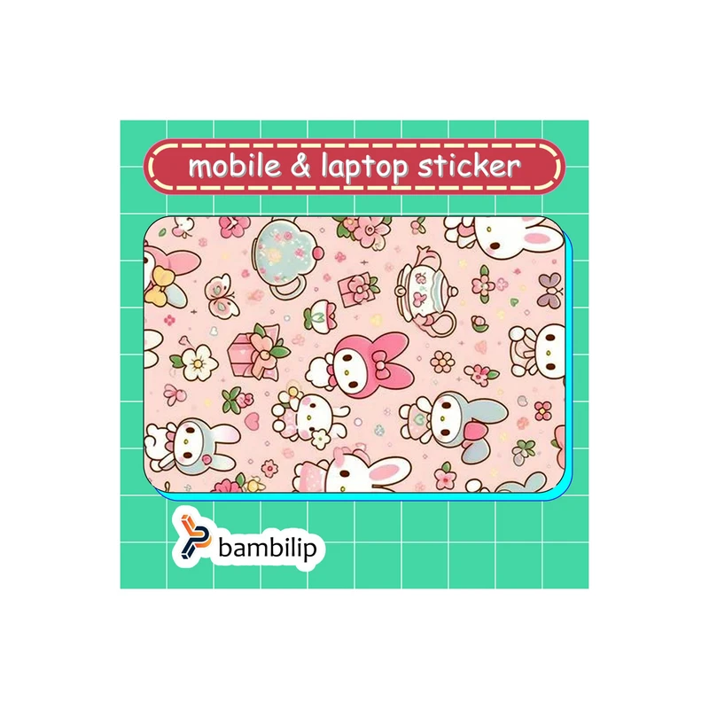 استیکر بامبیلیپ مدل کارت عابر طرح خرگوش و ملودی کد 9322287