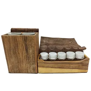 ست جای ادویه و جای مایعات سفری کمپ شاپینگ مدل S-001