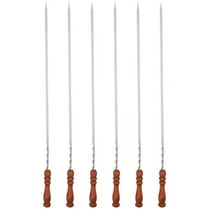 سیخ جگر مدل AC10 بسته 6 عددی به همراه جای سیخ