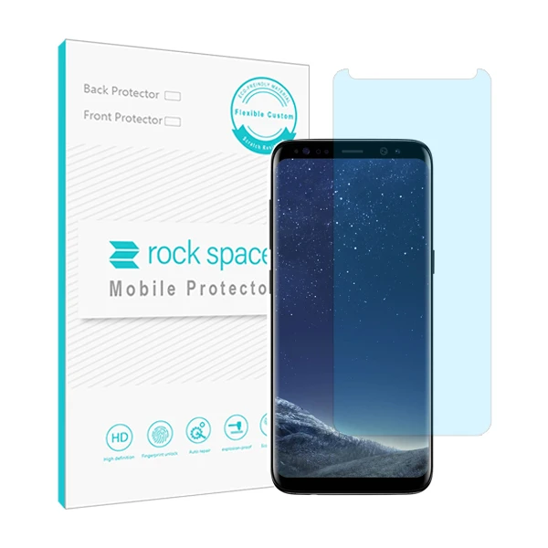 محافظ صفحه نمایش ضد اشعه آبی راک اسپیس مدل HyBLU مناسب برای گوشی موبایل سامسونگ Galaxy S8