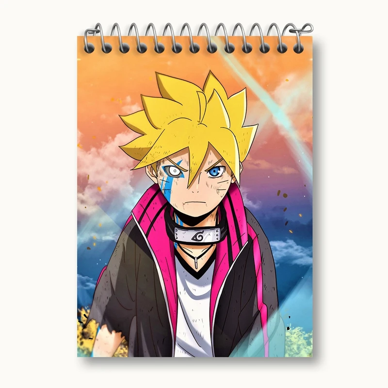 دفتر یادداشت 50 برگ خندالو مدل بوروتو اوزوماکی انیمه بوروتو Boruto کد 15729
