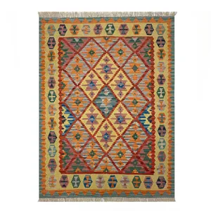    گلیم دستبافت سه متری طرح قشقایی مدل الوان کد 21521