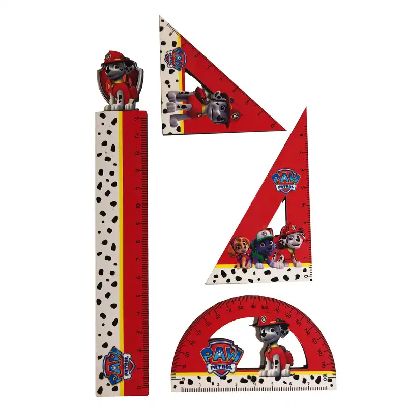 ست خط کش طرح سگ نگهبان کد R4 مجموعه 4 عددی