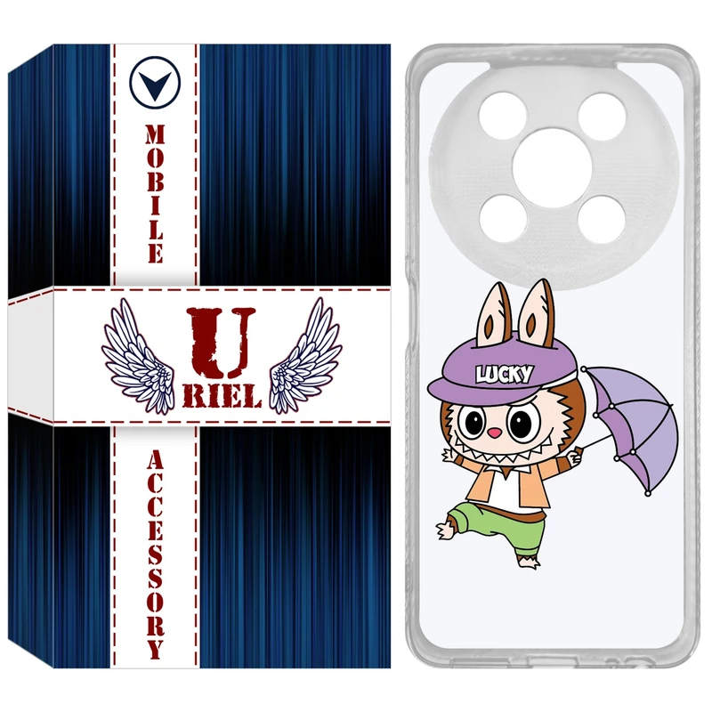 کاور یوریل مدل Clear کد 125 طرح لبوبو Labubu مناسب برای گوشی موبایل وکال V2 / V2 Lite