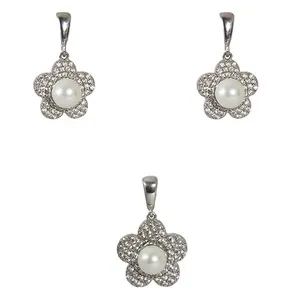 نیم ست نقره زنانه کد 66510