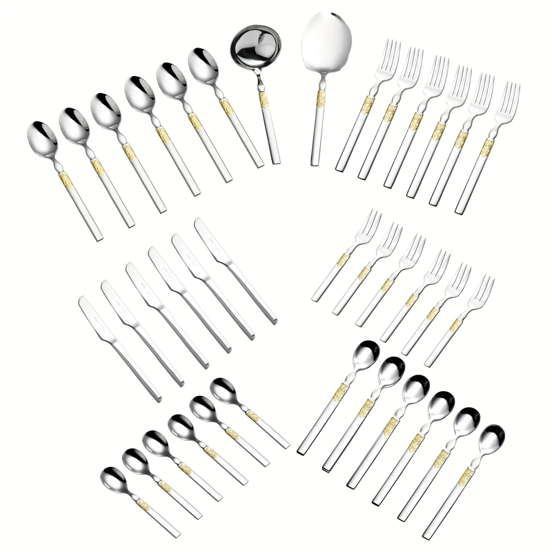 سرویس قاشق و چنگال 38 پارچه جی فی نی مدل G-655 لاکچری