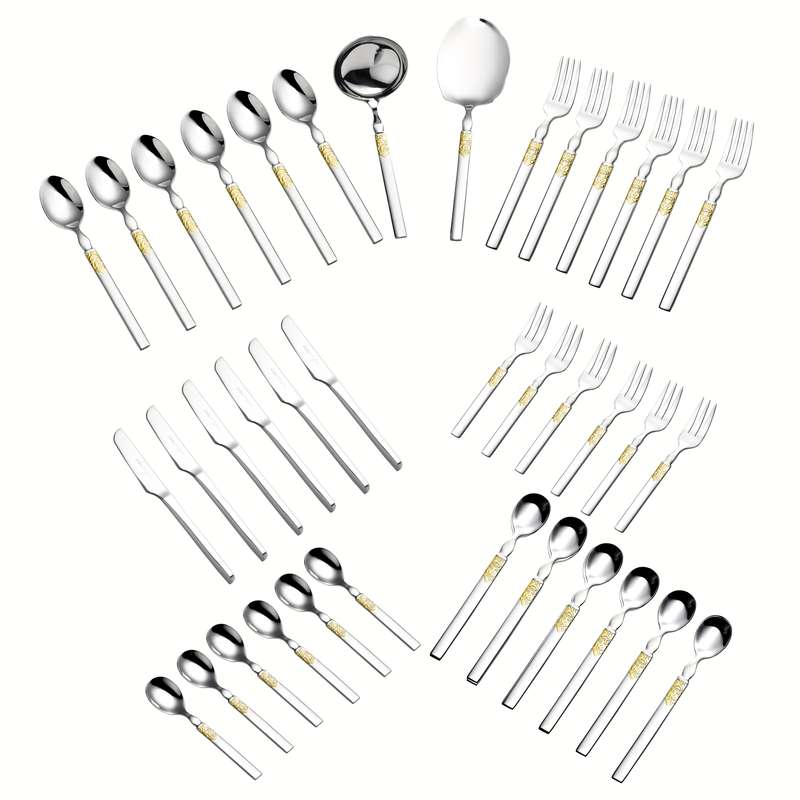 سرویس قاشق و چنگال 38 پارچه جی فی نی مدل G-655 لاکچری