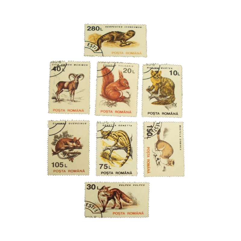 تمبر یادگاری مدل حیوانات کد DS1669 مجموعه 8 عددی