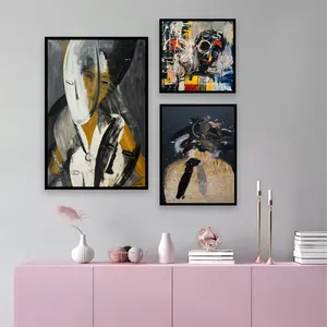 تابلو بکلیت مدل طرح نقاشی ابرنگی مدرن B-944  مجموعه 3 عددی