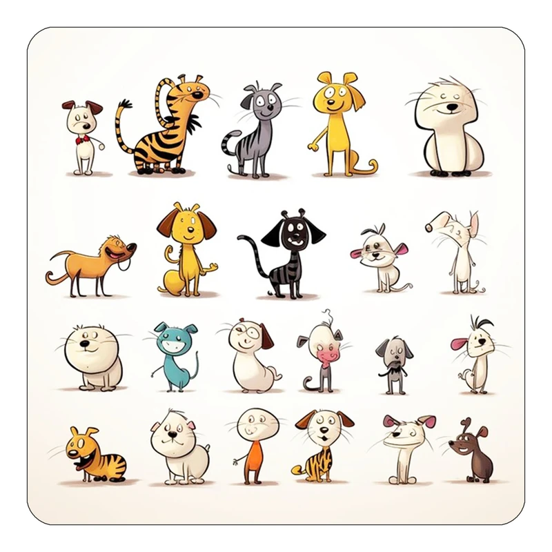 مگنت کاکتی طرح حیوانات کارتونی مدل mp27756