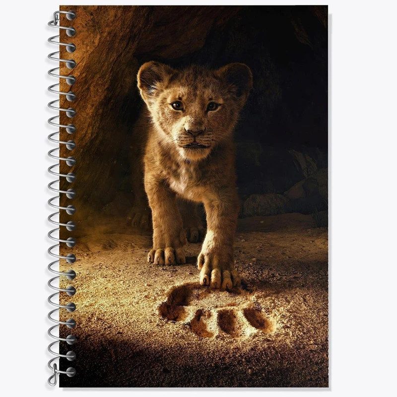 دفتر زبان 50 برگ خندالو مدل سه خط طرح شیرشاه Lion King کد 10697