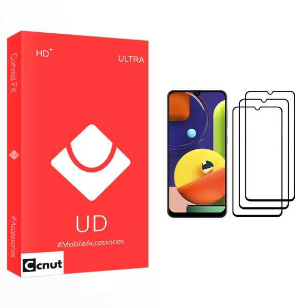محافظ صفحه نمایش کوکونات مدل UD Glass مناسب برای گوشی موبایل سامسونگ Galaxy A50s بسته سه عددی