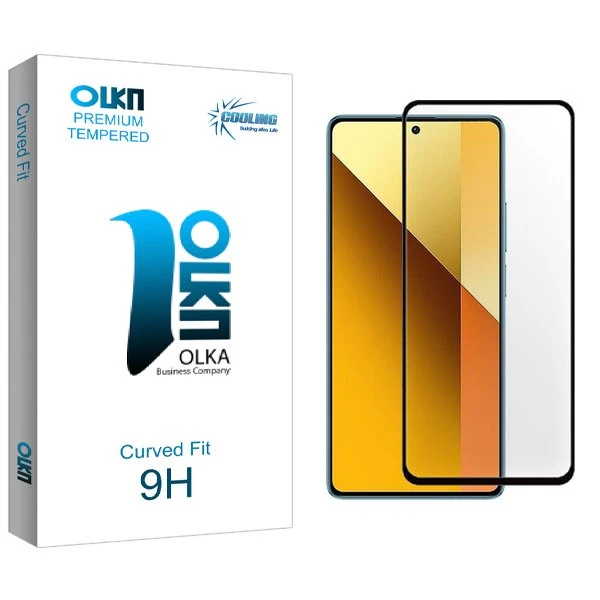 محافظ صفحه نمایش شیشه ای کولینگ مدل Olka FullGlue مناسب برای گوشی موبایل شیائومی Redmi Note 13 5G
