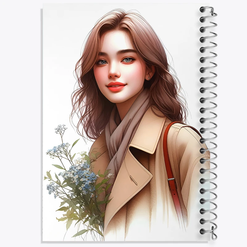 دفتر ژورنال نویسی 50 برگ خندالو مدل نقطه ای طرح دخترانه کد F6173