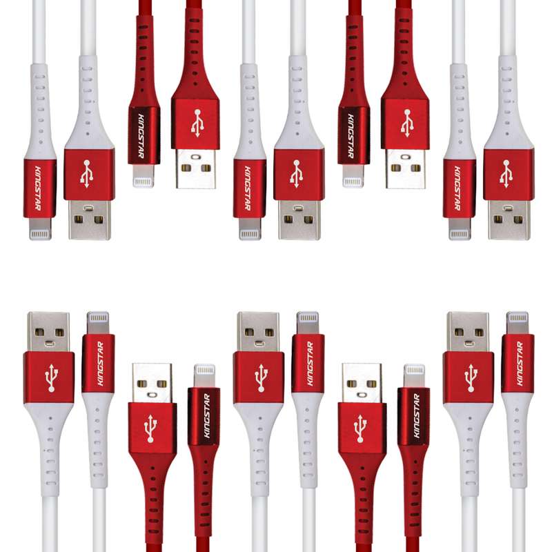 کابل تبدیل USB به لایتنینگ کینگ استار مدل k69i طول 2 متر بسته 10 عددی