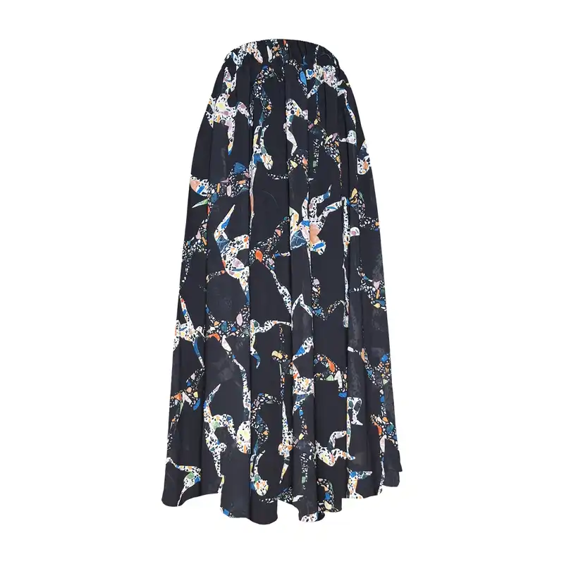 دامن کلوش زنانه مدل H99 رنگ مشکی